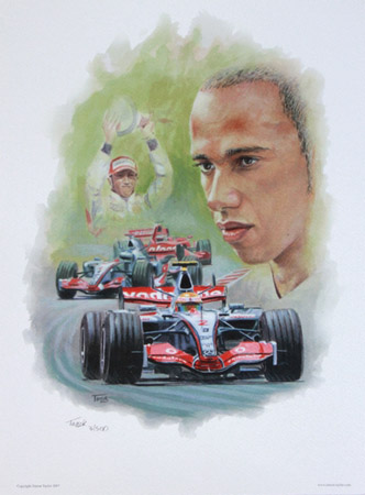 Lewis Hamilton - McLaren 2007 Portrait by Simon Taylor