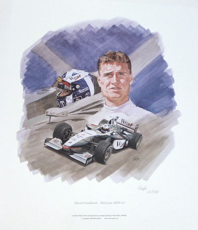 David Coulthard - McLaren MP4/13 1998, F1 print by Simon Taylor