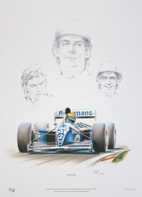 Ayrton Senna - Williams FW16, F1 print by Simon Taylor