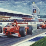 Hockenheim 1999 painting on Canvasg by Simon Taylor