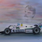 Keke Rosberg - World Champion, painting by Simon Taylor