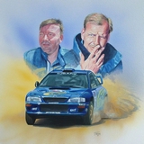 Juha Kankunnen mixed media painting by Simon Taylor