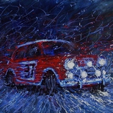 Mini at Monte painting by Simon Taylor