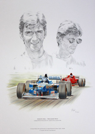 Damon Hill, Williams 1996 by Simon Taylor