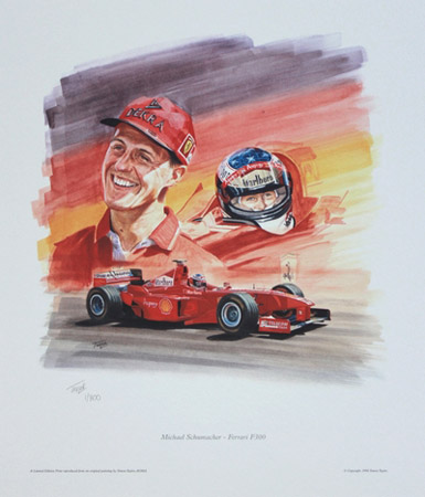 Michael Schumacher - Ferrari 1998 portrait by Simon Taylor