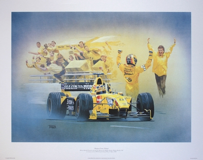 Magny-Cours Stinger - The Jordan Team 1999, F1 print by Simon Taylor